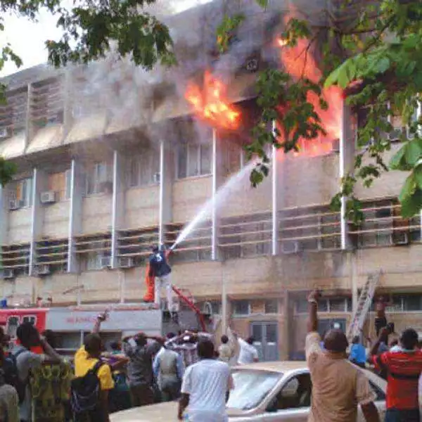 UNILAG Hostel Catches Fire | Photo