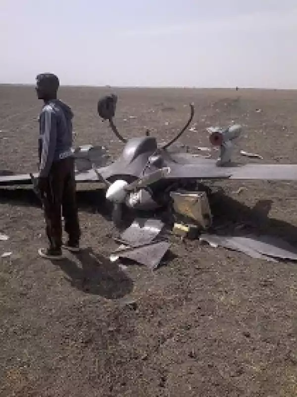 Unmanned drone (allegedly) crashes in Borno village