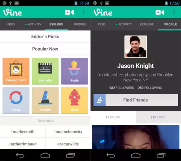 Vine now lets you use your Android  phone