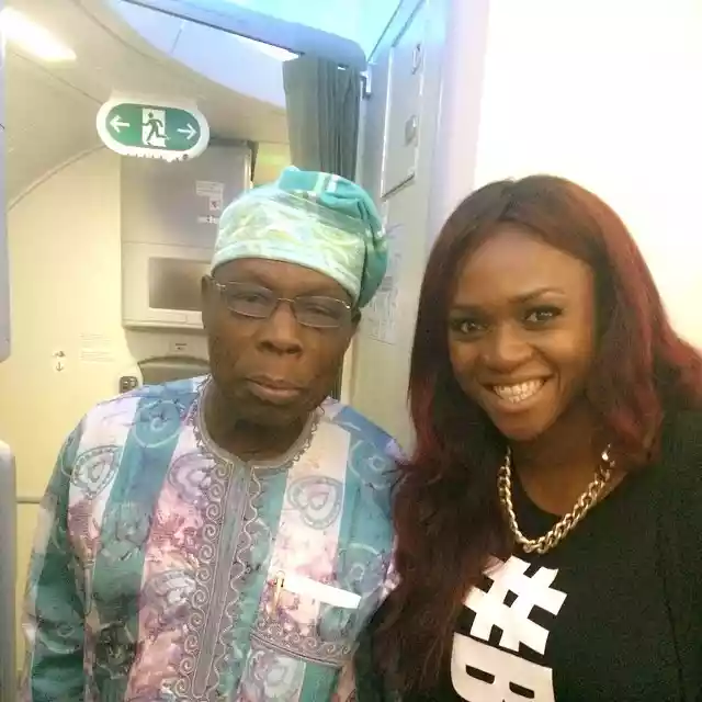 Waje Excited To Meet Former President Obasanjo | Photo