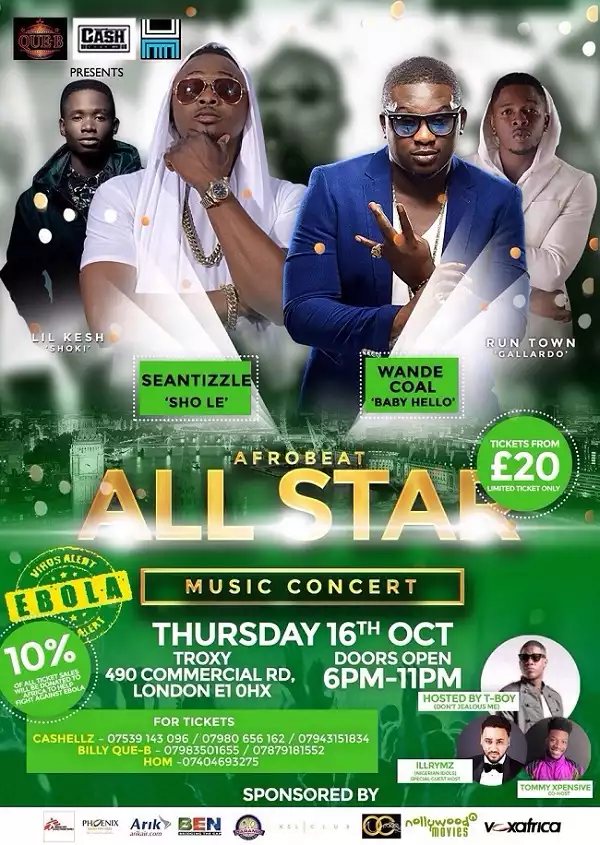Wande Coal Touches Down In London For Afrobeat All-Star Concert