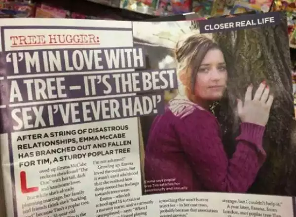 Woman Falls In Love With A Tree After Get Disappointed By Soo Many Men