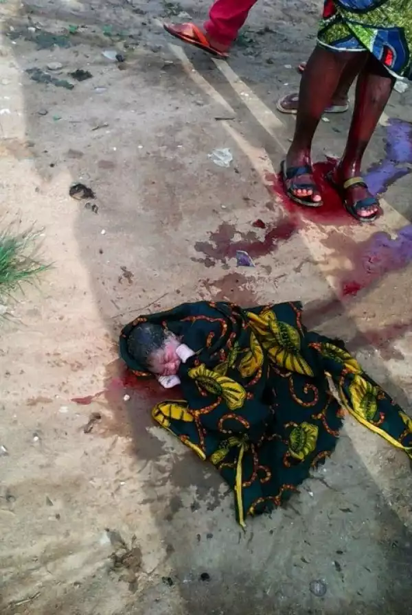 Woman Gives Birth On The Road In Lagos