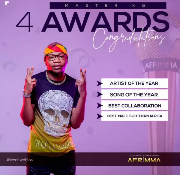 Master KG bags 4 different awards at AFRIMMA 2020