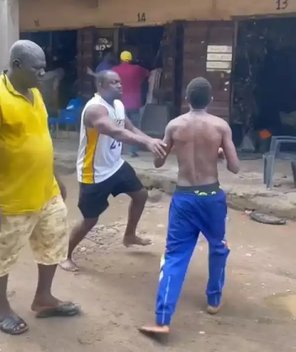 Serious Fight As Nigerian Businessman Refuses To Settle His Boy After 7 years, Accuses Him of Stealing (Video)