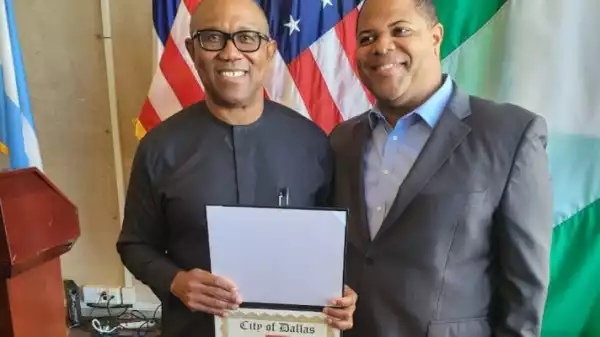 Mayor of Dallas confers honorary citizenship on Peter Obi