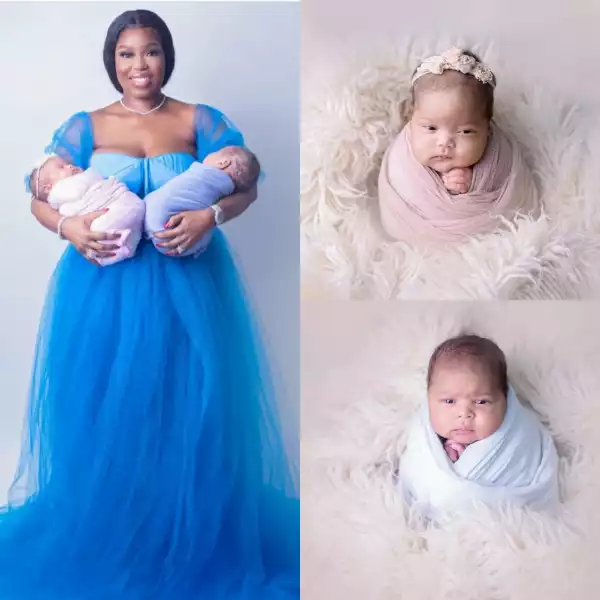 Actress, Lolade Abuta Shows Off Her Twins, Gives Interesting Response To Those Asking About Their Father