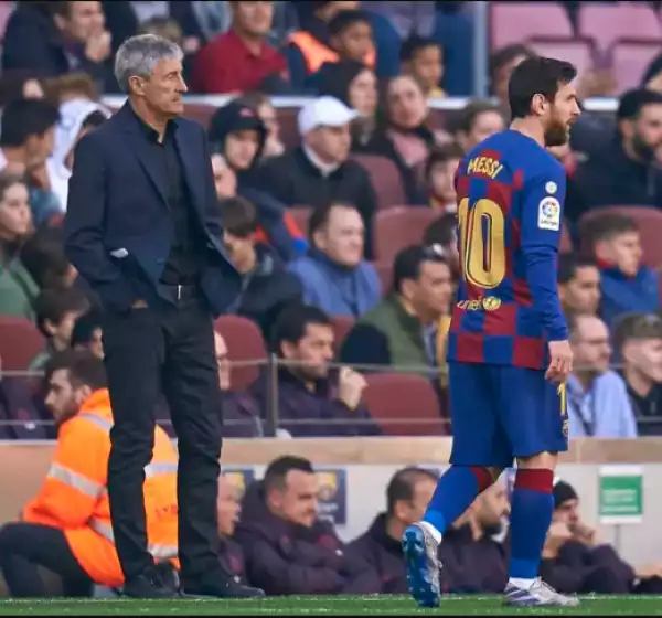 Barcelona coach, Quique Setien hits back at Lionel Messi for saying they can