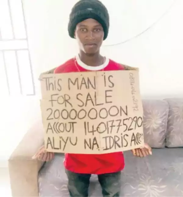 SHOCKING! Man Puts Himself For Sale In Kano, Nigeria
