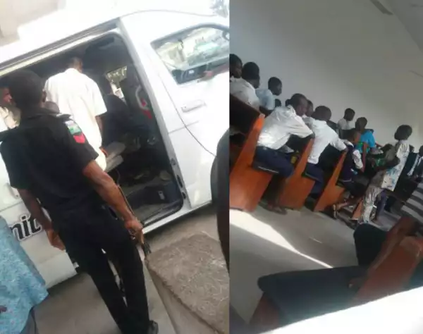 13-year-old boy and his classmates in police custody since February 19 over a fight at their school (photos)