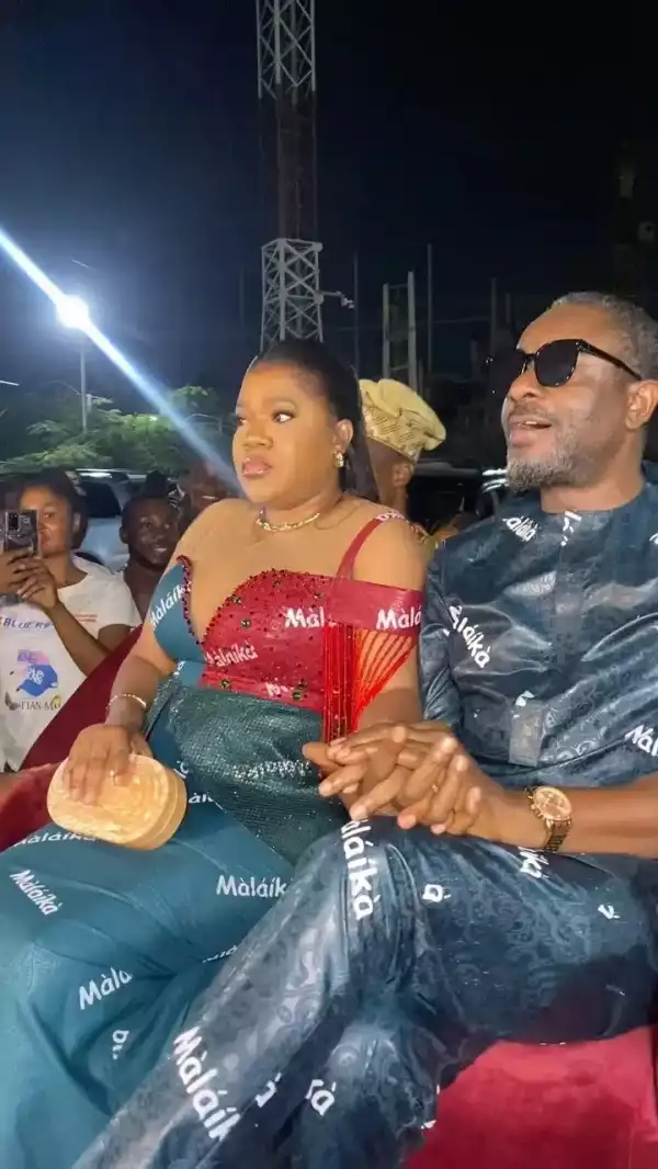 Reactions As Toyin Abraham Rocks Matching Attire With Emeka Ike (Photo/Video)