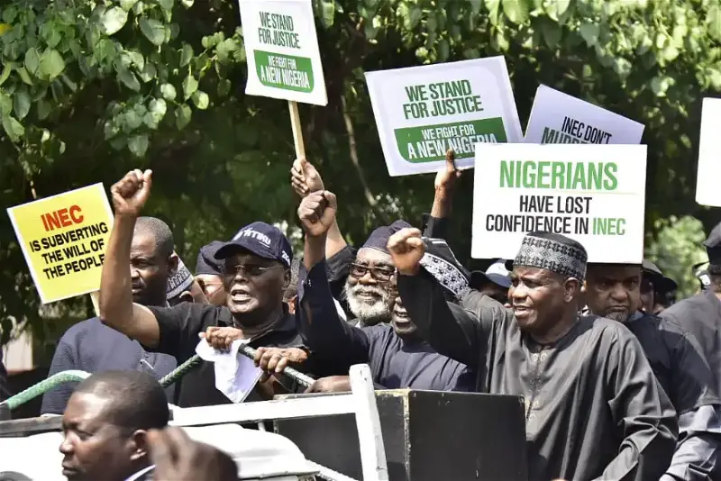 Polls: Tinubu lashes out as Atiku leads protests to INEC