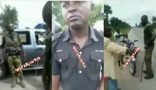 Have You Seen The Video Of Soldiers Beating Up Policemen? (See Why)