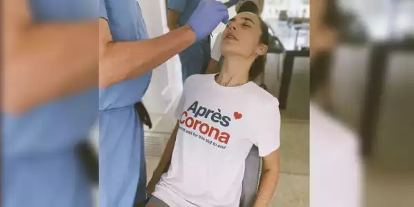 Gal Gadot Takes a COVID Test Before Returning to Red Notice Set