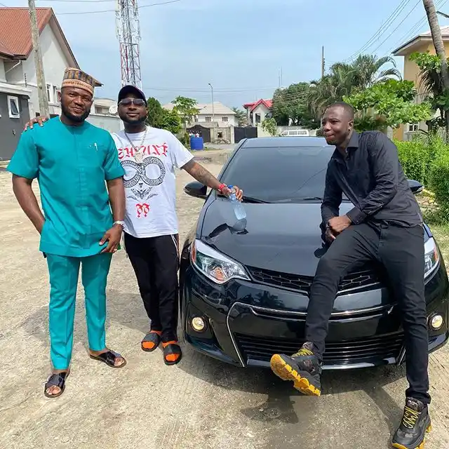 Davido Buys Brand New Toyota Camry For A Member Of His Crew (Photos)