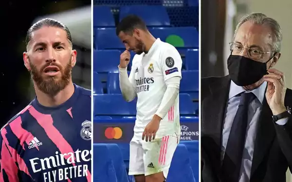 Eden Hazard grilled by Real Madrid president Florentino Perez and skipper Sergio Ramos after Chelsea debacle
