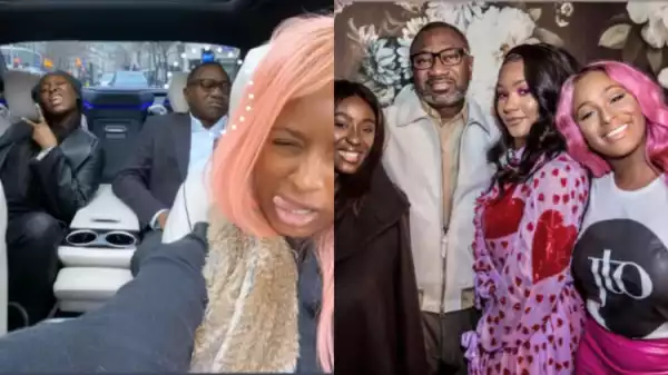 Someone please sedate these girls – Daddy Otedola asks for help as Tolani and Cuppy make fun of him