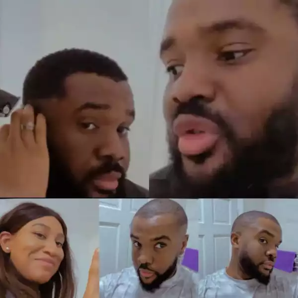 Actor Williams Uchemba Shares Photos of His New Look After He Allowed His Wife Cut His Hair