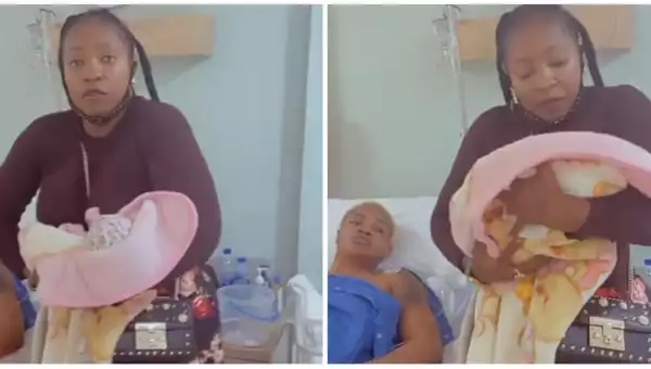 Anita Joseph Visits Uche Ogbodo In The Hospital To See Her New Baby Girl (Video)