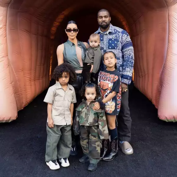 Kanye West Shares Photos of Kim Kardashian And Their Kids, Begs God to Bring His Family Back Together