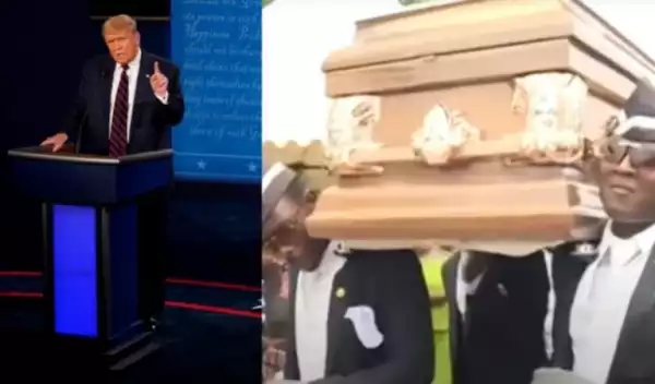 Hilarious As Americans Troll And Dedicate Ghana Infamous Pallbearers To Trump After Testing Positive For COVID19