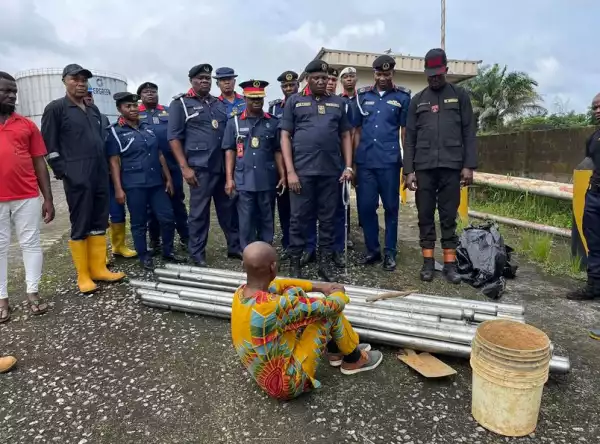 Security Guard Apprehended As NSCDC Foils Attempt To Vandalise NNPC Pipeline In Calabar