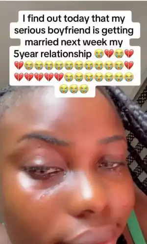 Lady Heartbroken After Finding Out That Boyfriend of 5 Years is Set to Marry Another Woman