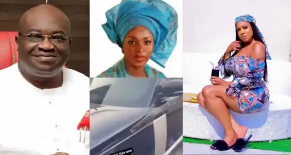 Abia governor, Okezie Ikpeazu called out over romantic relationship with Chika Ike and ex-wife of former Enugu State governor, Clara; bought a car for actress