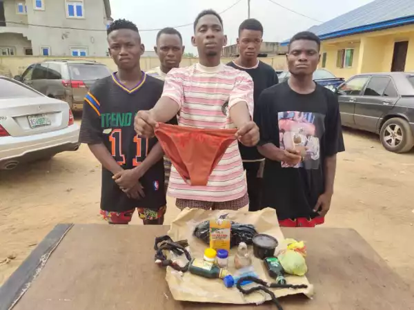 How A Female Pant Was Recovered From Suspected Cultists Arrested In Delta State