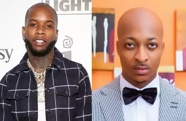 Tory Lanez calls out IK Ogbonna repeatedly for continuously posting Nigerian flag on his Instalive video, Nigerians react (video)