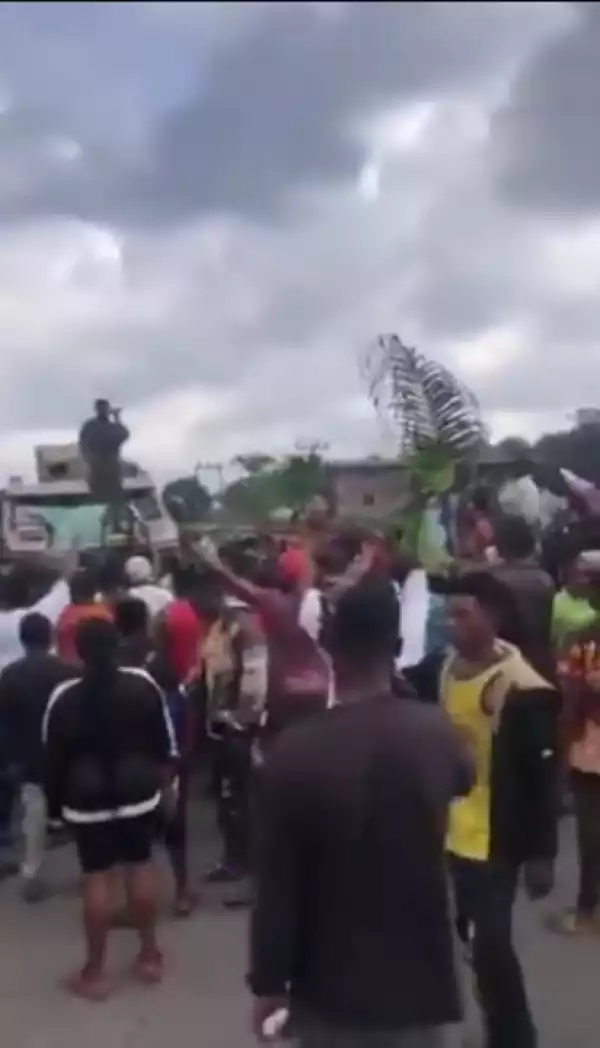 "Ebubeagu Must Go!", Massive Protest Hits Imo State (Video, Pics)