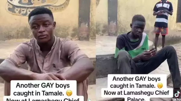 Two G*y Men Paraded Round Ghanaian Community After Being Caught Allegedly Trying To Have S3x