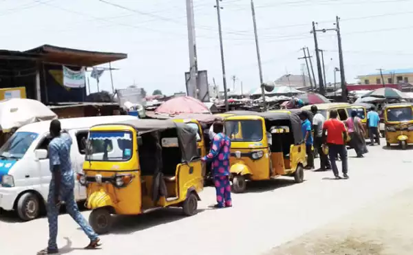 Tricycle operators protest against alleged extortion by touts in Delta