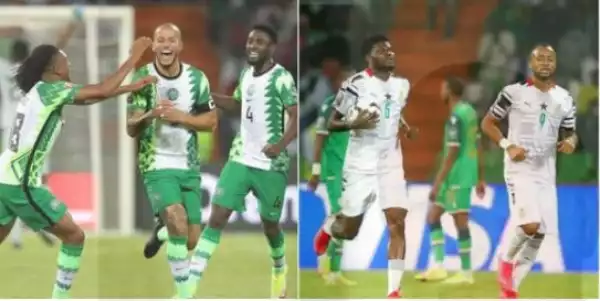 Ghana vs Nigeria: How Super Eagles Players Faced One Another In Training On Tuesday