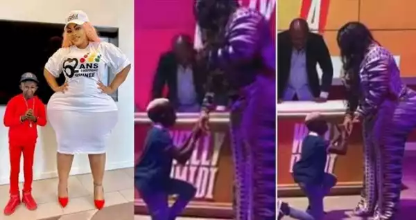 You Are My Life - Grand P Says As He Officially Proposes To Girlfriend, Eudoxie Yao On Live TV (Video)