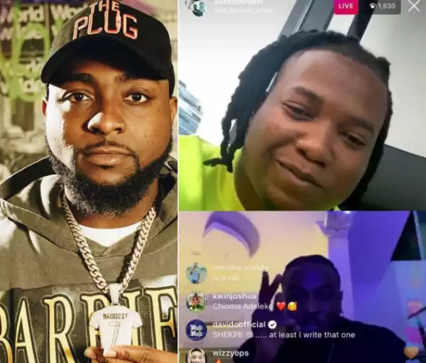 Davido reacts after Kiddominant and Peruzzi revealed they wrote most of his hit songs