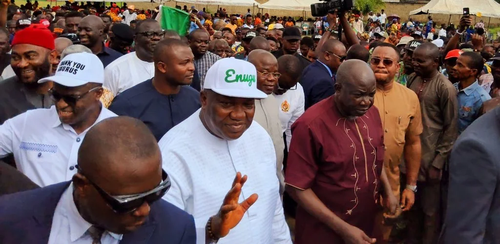 Rousing reception for Gov. Ugwuanyi in Eha-Amufu, as Isi-Uzo youths, stakeholders reiterate support