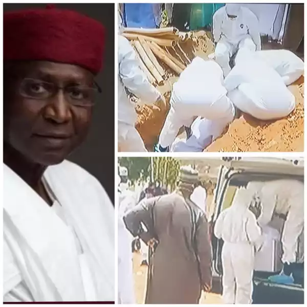 Former Chief of Staff to President Buhari, Abba Kyari, laid to rest (photos/Videos)