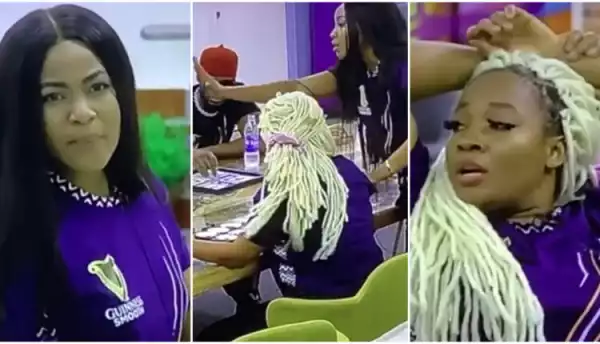 #BBNaija: ‘Carrying Mop On Your Head Like A Clown’ – Erica Drags Lucy (VIDEO)