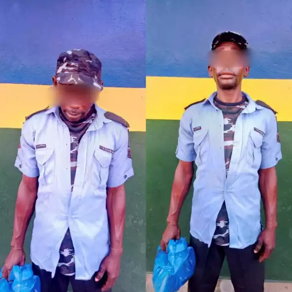 Man arrested with police uniforms in Lagos, claims he picked them from a dustbin