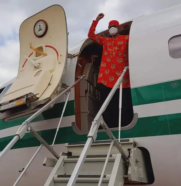 Ugwuanyi Receives Bubari At Enugu Airport