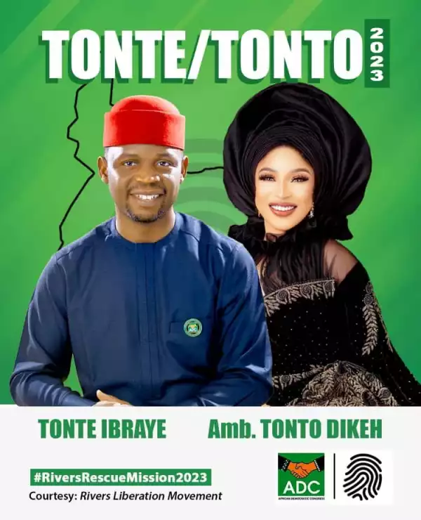 ADC Nominates Tonto Dikeh As Deputy Governorship Candidate In Rivers
