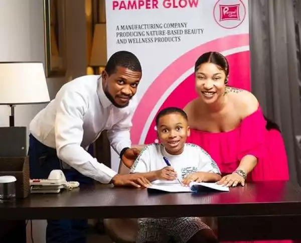 Tonto Dikeh’s Son, King Andre, Bags Endorsement Deal With Beauty Product Brand