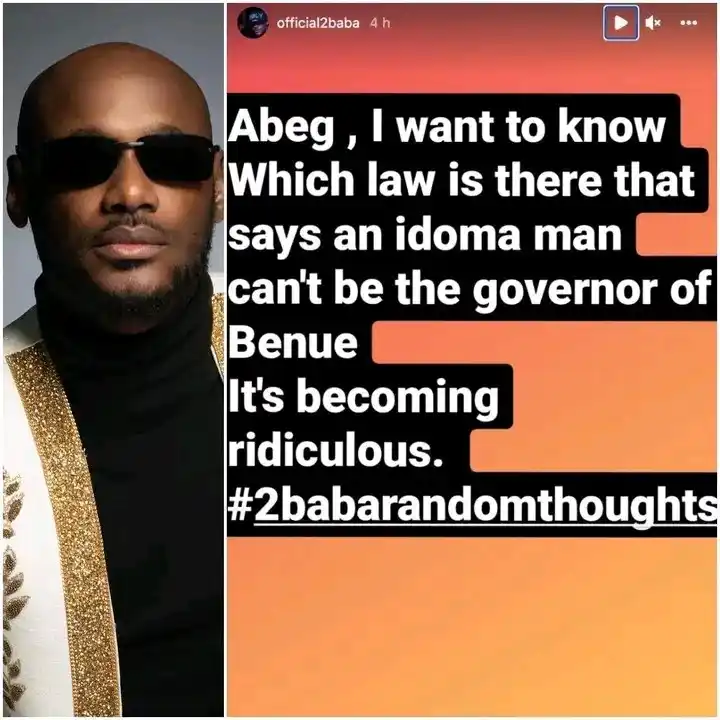2face Is Asking Why An Idoma Man Can