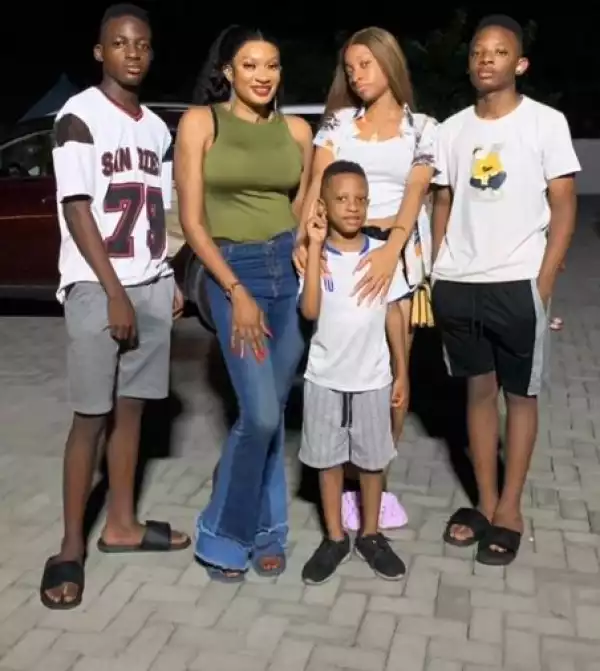 Be Happy But Never Hurt Others In The Process - May Edochie Writes As She Shares Photos With Her Kids