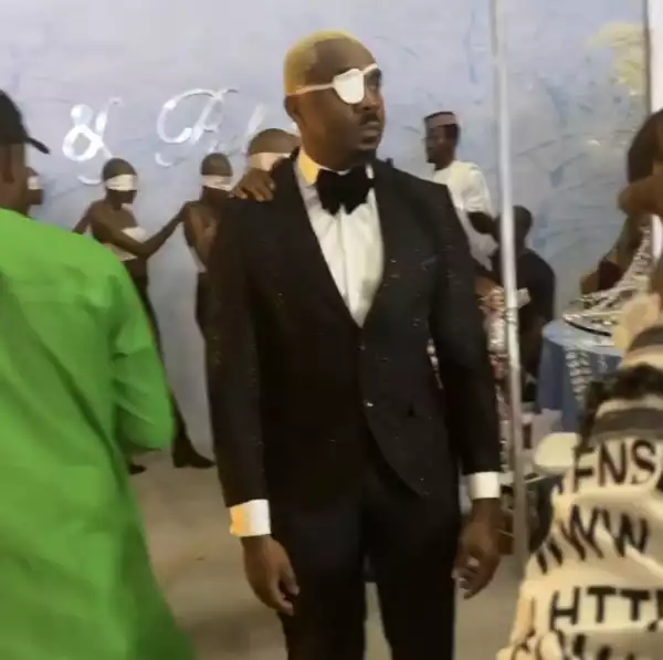 Socialite Pretty Mike attends wedding as a one-eyed man leading the blind