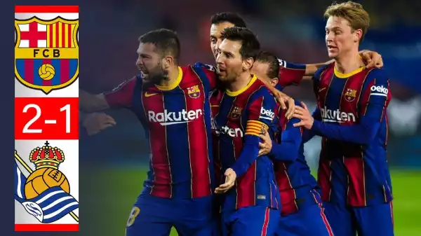 Barcelona vs Real Sociedad 2 - 1 (LA Liga Goals & Highlights)
