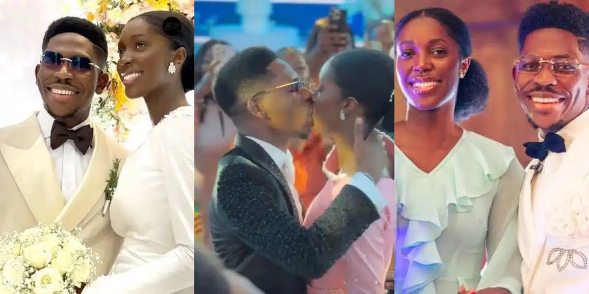 “You wan swallow this woman, easy o” — Netizens beg as Moses Bliss and Marie lock lips