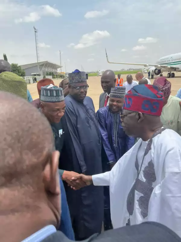 Bola Tinubu Lands In Kastina Airport (pictures)
