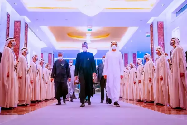 JUST-IN: President Buhari Arrives Abu Dhabi (Photos)